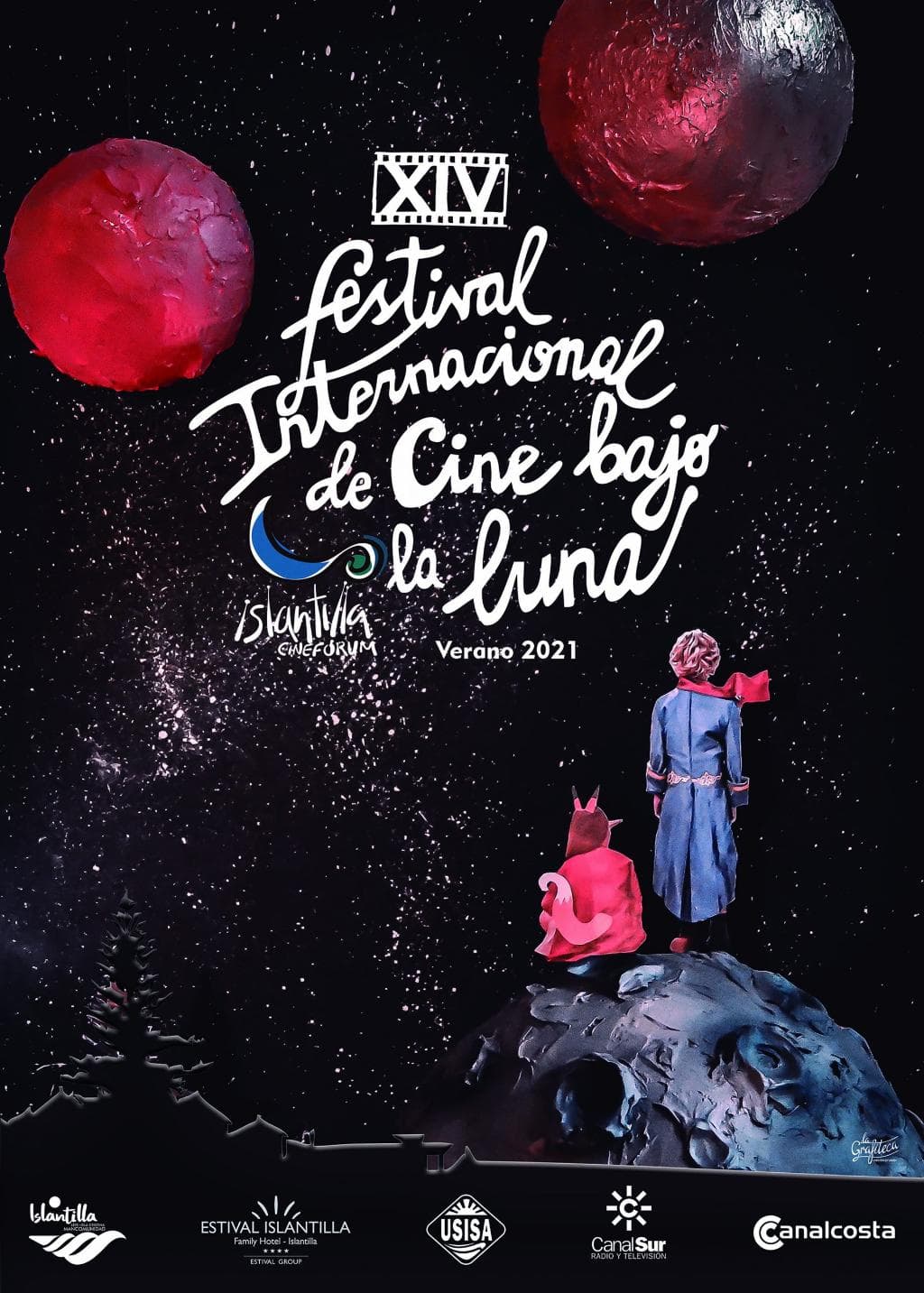cartel del 14 Festival Internacional de Cine Bajo la Luna de Islantilla