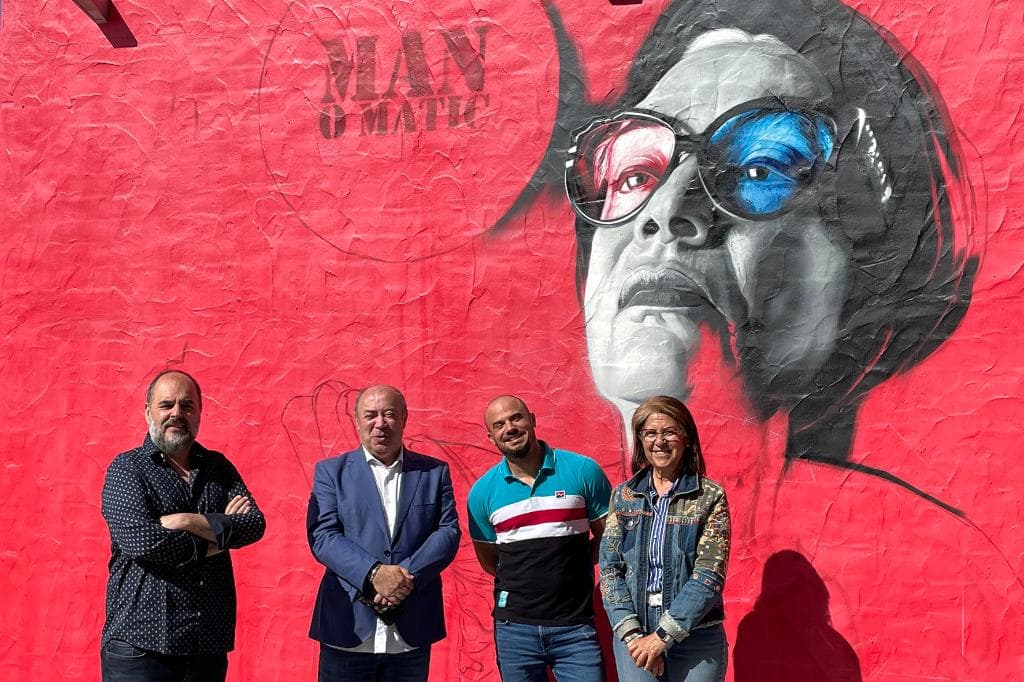 Visita al futuro mural de arte urbano del artista grafitero Manomatic
